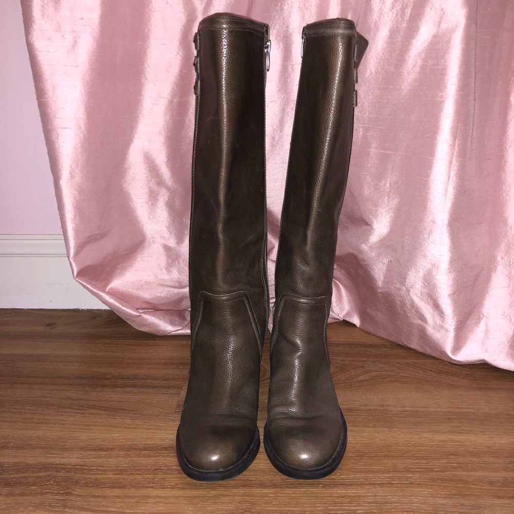 Brown leather boots!